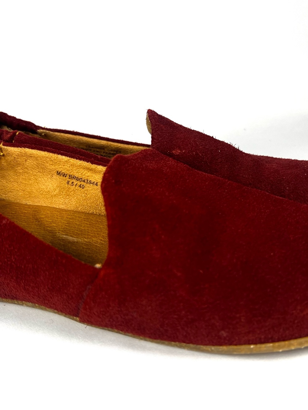 Born Burgundy/Deep Rust Suede Slip On Flats Women’s 8.5 Loafer Shoes